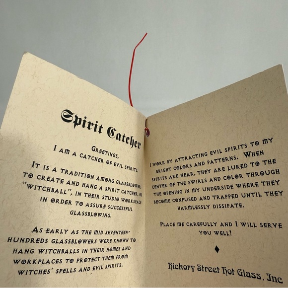 Spirit Catcher by Hickory Street Hot Glass Inc. Hand blown Glass Orb Witch Ball - Picture 6 of 9